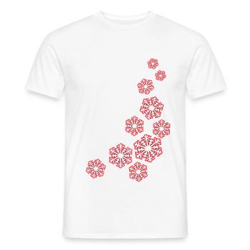 flocons de neige - T-shirt homme - blanc - Devant - AI Model Male 178 dark (178cm)