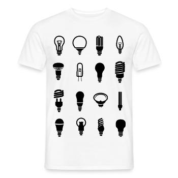 Light bulb - Men's T-Shirt - white - Front - AI Model Male 178 dark (178cm)