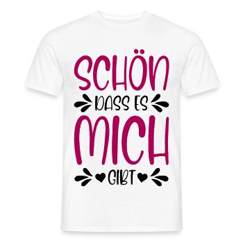 Schön dass es mich gibt - Männer T-Shirt - Weiß - Vorne - AI Model Male 178 dark (178cm)