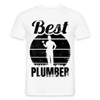Meilleur installateur - T-shirt homme - blanc - Devant - AI Model Male 178 dark (178cm)