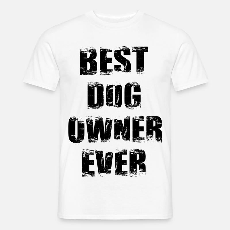 Bester Hundehalter aller Zeiten - Männer T-Shirt - Weiß