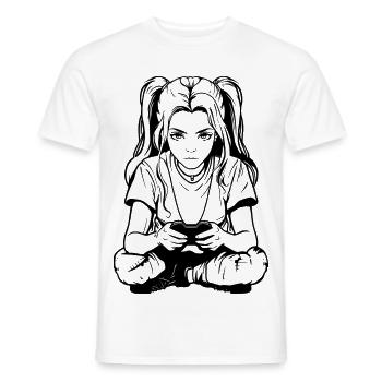 Gamer Girls - Men's T-Shirt - white - Front - AI Model Male 178 dark (178cm)
