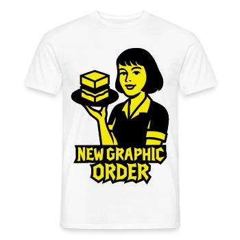 New Graphic Order #1 - Männer T-Shirt - Weiß - Vorne - AI Model Male 178 dark (178cm)