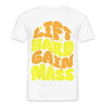 Lebendiger Weihnachtsgruß Schriftzug - Männer T-Shirt - Weiß - Vorne - AI Model Male 178 dark (178cm)
