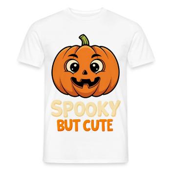 Cute but scary – Pumpkin Halloween Kawaii - Men's T-Shirt - white - Front - AI Model Male 178 dark (178cm)