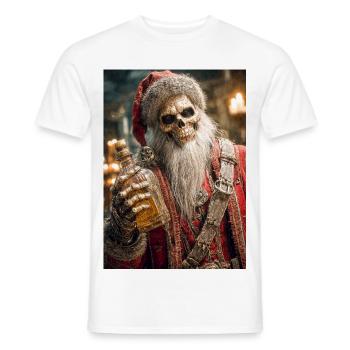 Père Noël squelette dans Ember Gorefest - T-shirt homme - blanc - Devant - AI Model Male 178 dark (178cm)