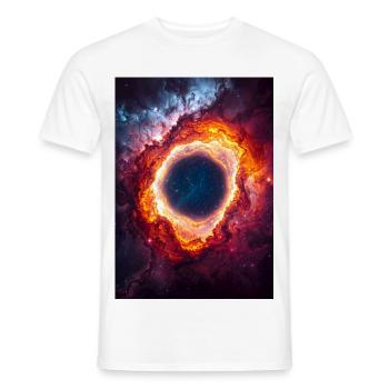 Anneau Céleste Nébuleuse Lueur - T-shirt homme - blanc - Devant - AI Model Male 178 dark (178cm)