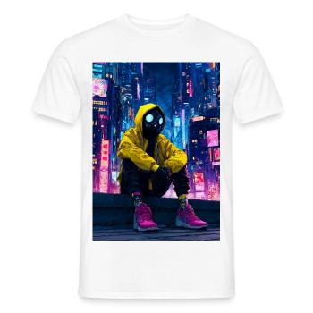 Neon City Maskierter Reiter - Männer T-Shirt - Weiß - Vorne - AI Model Male 178 dark (178cm)