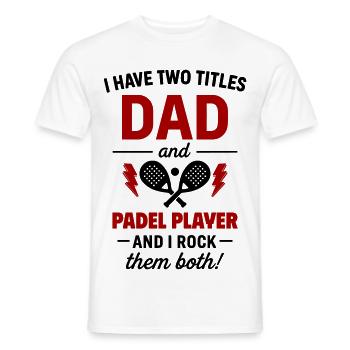 Cadeau de joueur de padel pour Noël à Noël - T-shirt homme - blanc - Devant - AI Model Male 178 dark (178cm)