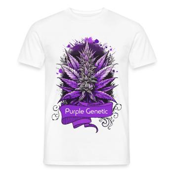 Purple Genetic - Männer T-Shirt - Weiß - Vorne - AI Model Male 178 dark (178cm)