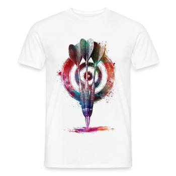 Darts Sports Art #darts #sport - Men's T-Shirt - white - Front - AI Model Male 178 dark (178cm)