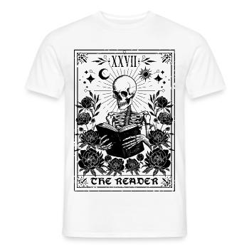 Le Tarot Mystique du Lecteur de Squelette - T-shirt homme - blanc - Devant - AI Model Male 178 dark (178cm)