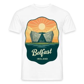 Belfast Titanic Vintage-Reiseabzeichen - Männer T-Shirt - Weiß - Vorne - AI Model Male 178 dark (178cm)