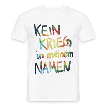 Kein Krieg in meinem Namen - Männer T-Shirt - Weiß - Vorne - AI Model Male 178 dark (178cm)