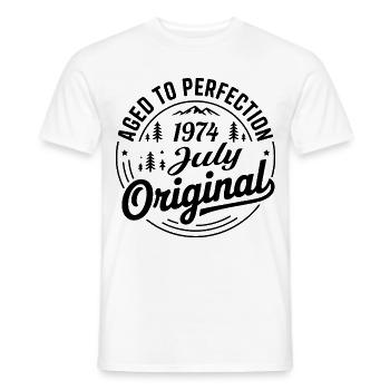 Juli 1974 – Legende der Gipfel und Berge - Männer T-Shirt - Weiß - Vorne - AI Model Male 178 dark (178cm)