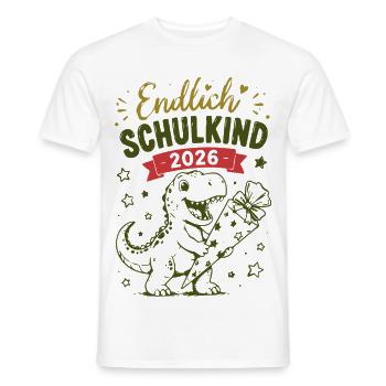 Endlich Schulkind 2026 - Männer T-Shirt - Weiß - Vorne - AI Model Male 178 dark (178cm)
