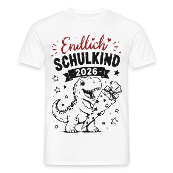Endlich Schulkind 2026 - Männer T-Shirt - Weiß - Vorne - AI Model Male 178 dark (178cm)