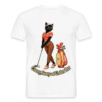 Eleganter Golfer - Männer T-Shirt - Weiß - Vorne - AI Model Male 178 dark (178cm)