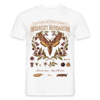 Mitternachtsherbarium Falter Flora - Männer T-Shirt - Weiß - Vorne - AI Model Male 178 dark (178cm)