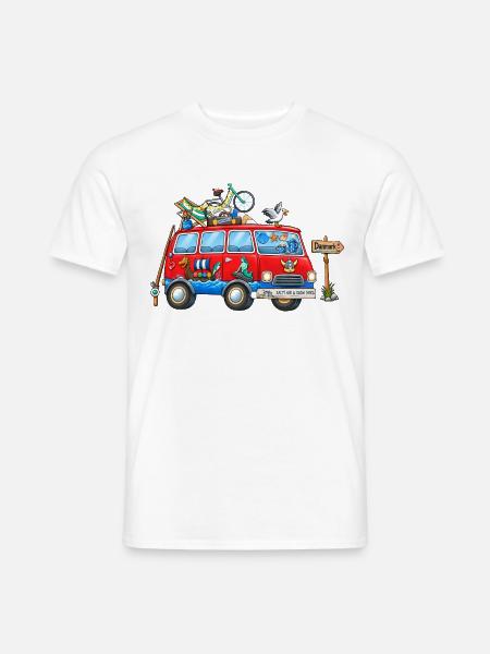 Dänemark Camper Wohnmobil - Männer T-Shirt - Weiß