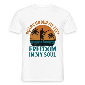 Liberté du stand up paddle - T-shirt homme - blanc - Devant - AI Model Male 178 dark (178cm)