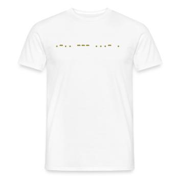 Morse Code Love 3D t - Männer T-Shirt - Weiß - Vorne - AI Model Male 178 dark (178cm)