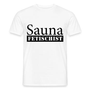 Sauna Fetishes - Men's T-Shirt - white - Front - AI Model Male 178 dark (178cm)