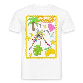 Südsommerstimmung, Grigri bunter südländischer Charme - Männer T-Shirt - Weiß - Vorne - AI Model Male 178 dark (178cm)