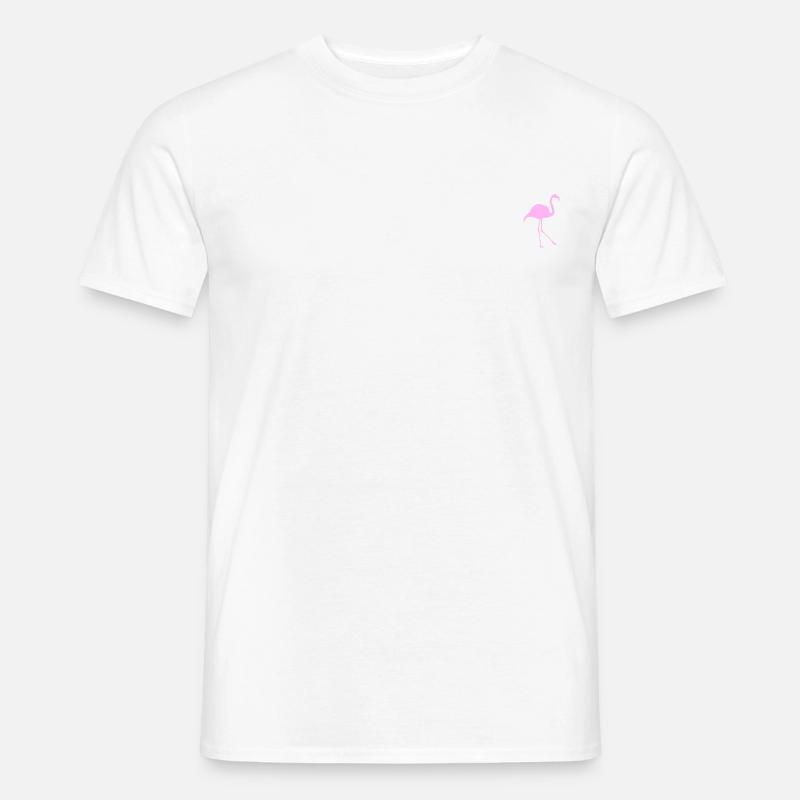 Flamingo - Männer T-Shirt - Weiß