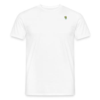 Small green cactus in pot - Men's T-Shirt - white - Front - AI Model Male 178 dark (178cm)