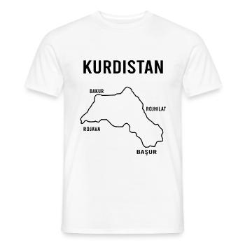 Kurdistan Flagge Bakur Bashur Rojava Rojhlt Newroz - Männer T-Shirt - Weiß - Vorne - AI Model Male 178 dark (178cm)