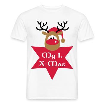 mon premier Noël - T-shirt homme - blanc - Devant - AI Model Male 178 dark (178cm)