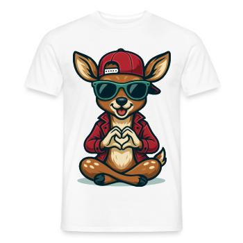 Fawn Love Style - Männer T-Shirt - Weiß - Vorne - AI Model Male 178 dark (178cm)