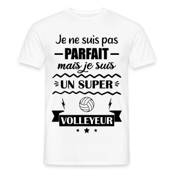 Super Volleyball Spieler Sport Beachvolleyball - Männer T-Shirt - Weiß - Vorne - AI Model Male 178 dark (178cm)