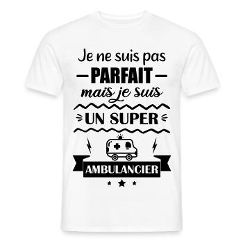 Super Notfall-Krankenwagen - Männer T-Shirt - Weiß - Vorne - AI Model Male 178 dark (178cm)