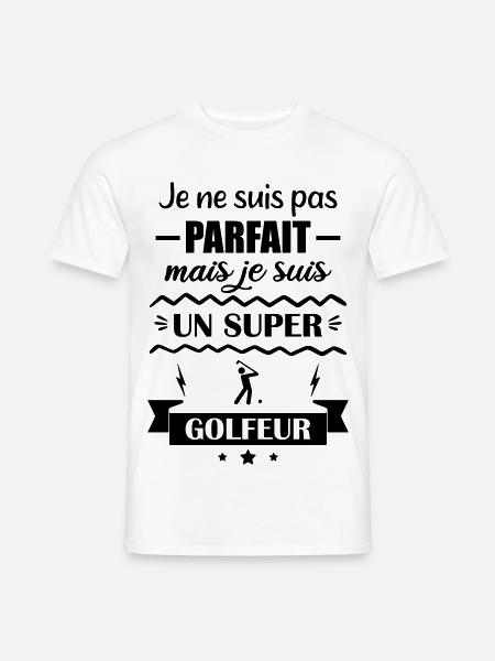 Super Golfer Passion Green Golf - Men's T-Shirt - white