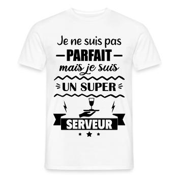 Nicht perfekt, aber toller Server - Männer T-Shirt - Weiß - Vorne - AI Model Male 178 dark (178cm)