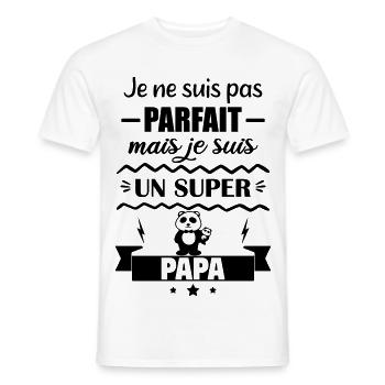 Nicht perfekt, aber toller Vater - Männer T-Shirt - Weiß - Vorne - AI Model Male 178 dark (178cm)