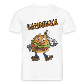 Hamburger - Männer T-Shirt - Weiß - Vorne - AI Model Male 178 dark (178cm)