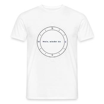 Moin Wieder Da Kompass Norddeutsch Shirt - Männer T-Shirt - Weiß - Vorne - AI Model Male 178 dark (178cm)