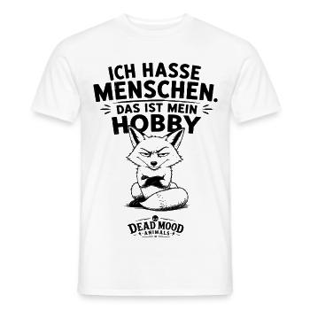 Ich hasse Menschen – Das ist mein Hobby - Männer T-Shirt - Weiß - Vorne - AI Model Male 178 dark (178cm)