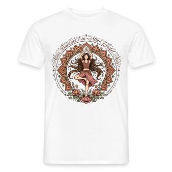 Atme Balance Ein Zweifel Aus Bunt Yoga Boho - Männer T-Shirt - Weiß - Vorne - AI Model Male 178 dark (178cm)