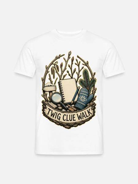 TWIG CLUE WALK - Männer T-Shirt - Weiß