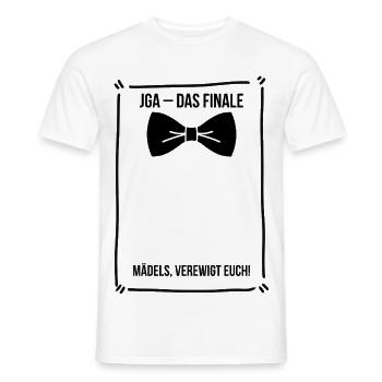 JGA Bräutigam – Mädels Verewigt Euch! - Männer T-Shirt - Weiß - Vorne - AI Model Male 178 dark (178cm)