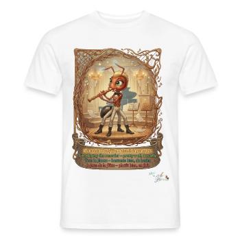 Ameise MALÚ Blockflöte Flöte Musikschule Pop Art - Männer T-Shirt - Weiß - Vorne - AI Model Male 178 dark (178cm)