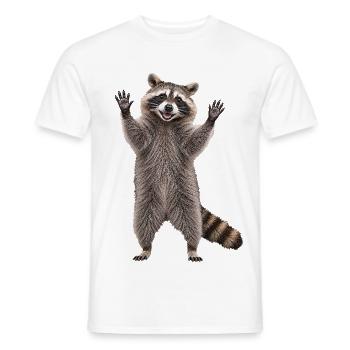 Waschbaer - Männer T-Shirt - Weiß - Vorne - AI Model Male 178 dark (178cm)