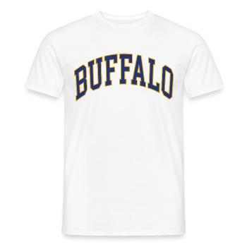 Buffalo - T-skjorte herre - hvit - Foran - AI Model Male 178 dark (178cm)