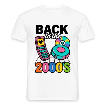 Nostalgic return to the 2000s - Men's T-Shirt - white - Front - AI Model Male 178 dark (178cm)