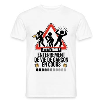 Bachelor Party Humor Team Funny Bachelorette Party - Men's T-Shirt - white - Front - AI Model Male 178 dark (178cm)