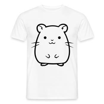 hamster - T-shirt homme - blanc - Devant - AI Model Male 178 dark (178cm)